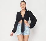 ALYSSA CROP- BLACK