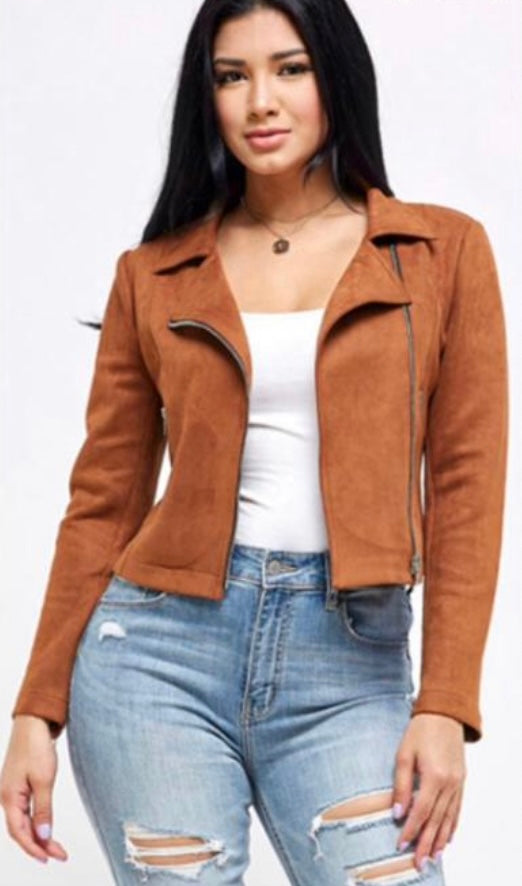 CAMEL BROWN SUEDE JACKET