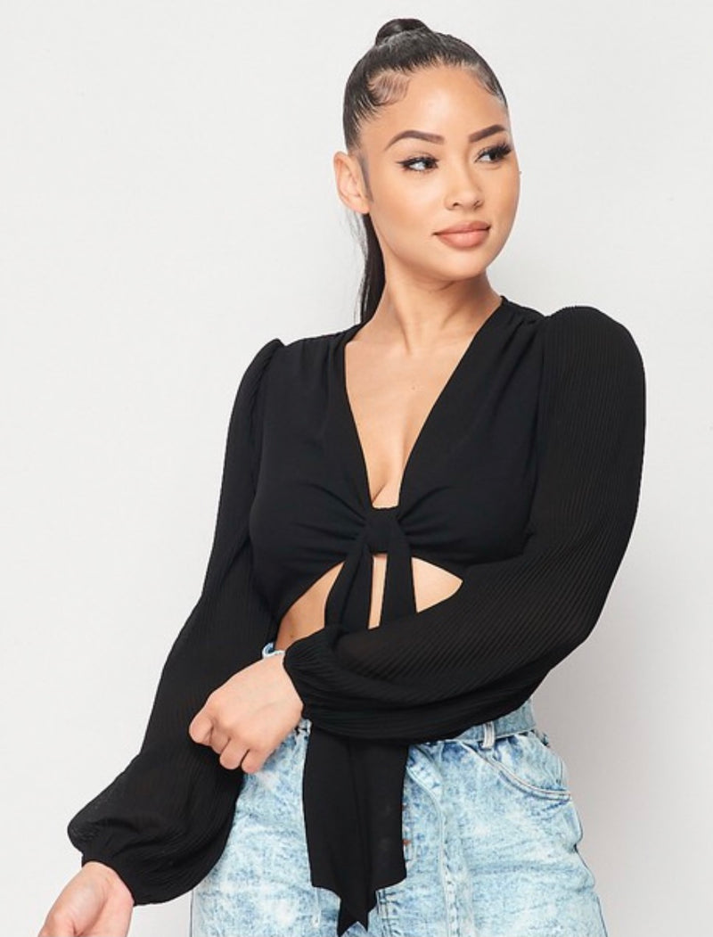 ALYSSA CROP- BLACK