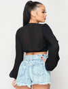 ALYSSA CROP- BLACK