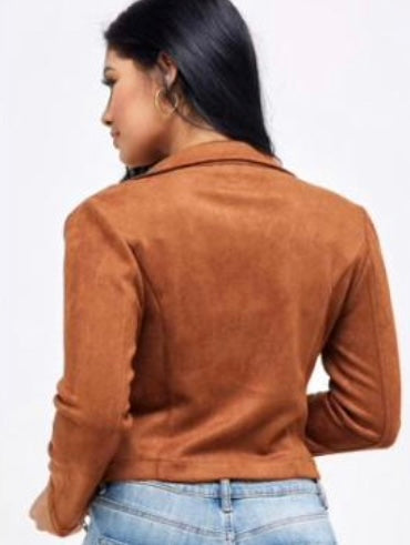 CAMEL BROWN SUEDE JACKET