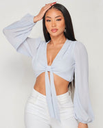 ALYSSA CROP- BABY BLUE